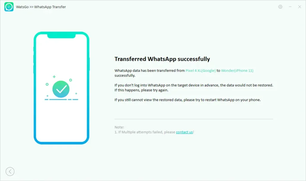 Transfer WhatsApp Android to iPhone 3