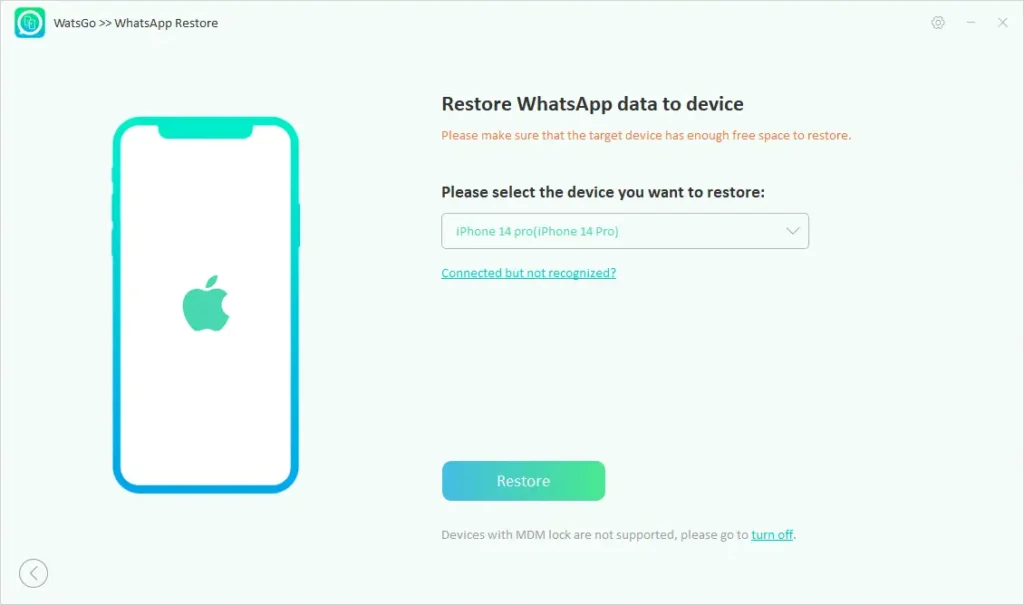 Transfer WhatsApp Android to iPhone 8